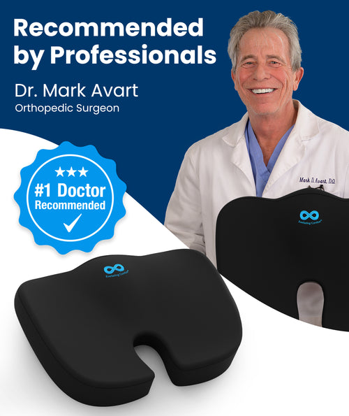 Everlasting Comfort Seat Cushion Gel Top in Black