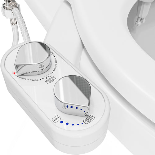 Bidet Attachment for Toilet - Self-Cleaning Dual Nozzle with Adjustable Water Pressure - Easy Installation