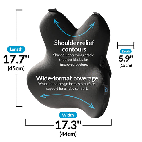 Premium Back Cushion Black Maggie