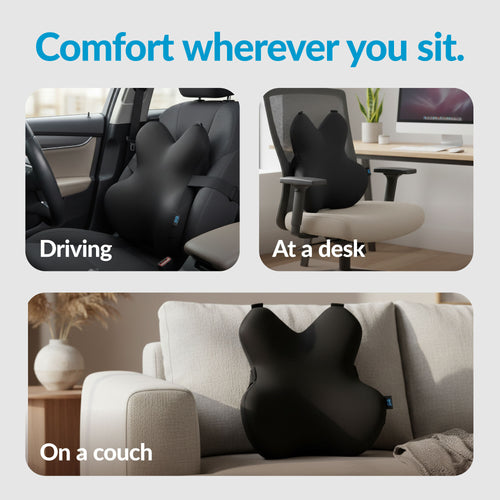 Premium Back Cushion Black Maggie