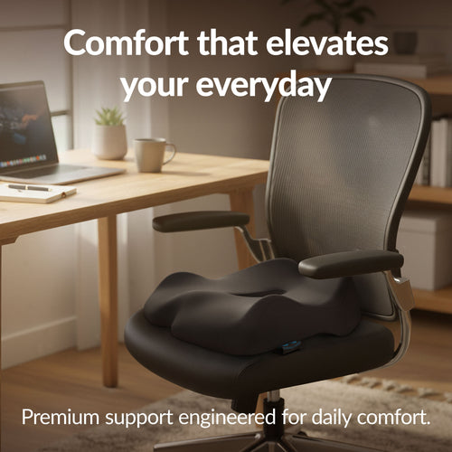 Premium Memory Foam Seat Cushion Black Parker