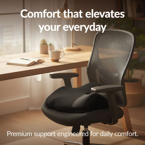 Premium Memory Foam Seat Cushion Black Tucker