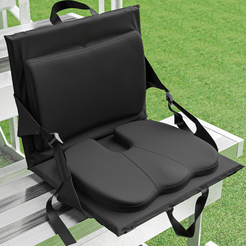 Everlasting Comfort Stadium Seats with Back Support - Adjustable Memory Foam Bleacher Chairs with Back and Cushion, Portable, Easy Folding Stadium Seat Cushion with Storage Pocket