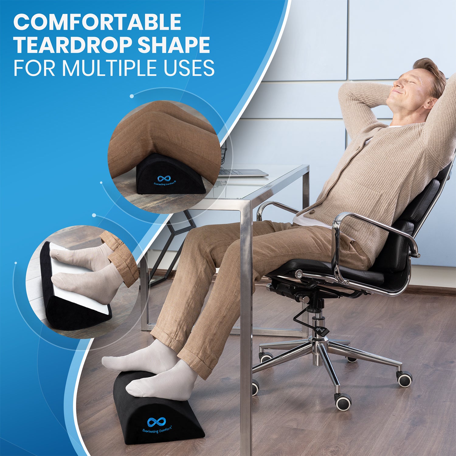 Everlasting Comfort Ergonomic Gel Infused Memory Foam Seat Cushion
