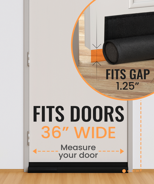 One Sided Door Draft Stopper for Bottom of Doors