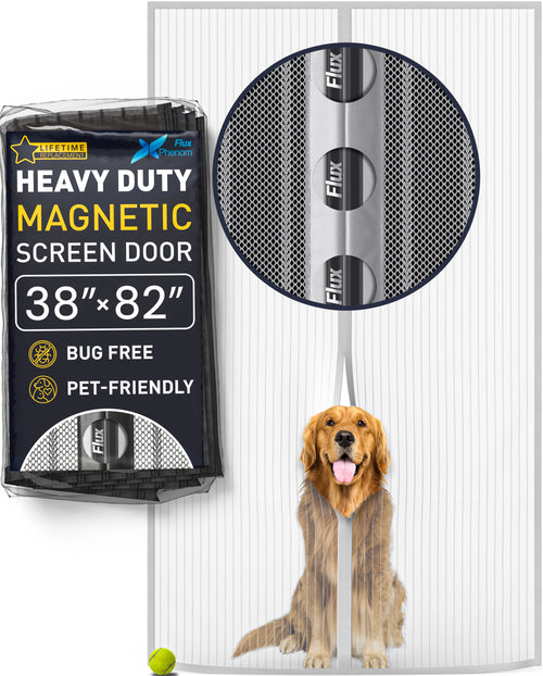 The Original Flux Magnetic Screen Door 38"x82" - White