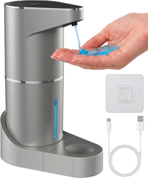 Everlasting Comfort Automatic Soap Dispenser - Touchless Wall Mounted No Drip Lotion, Hand Soap, Shower Gel, Dish Soaps Dispenser, 3 Level Output Motion Sensor for Bathroom & Kitchen Use