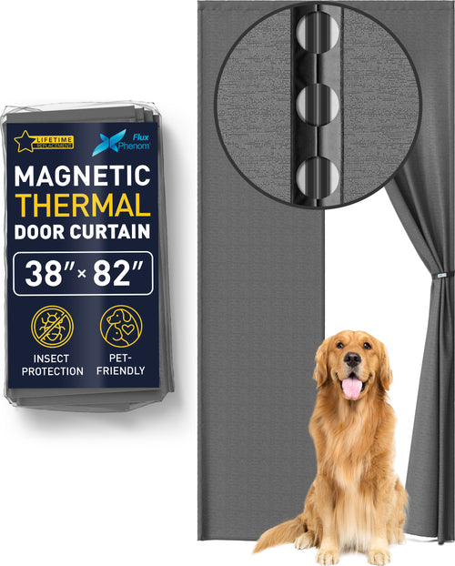 Heavy Duty Magnetic Screen Door - Insulated Mesh, Keeps Cool Air In, Blocks Hot Drafts