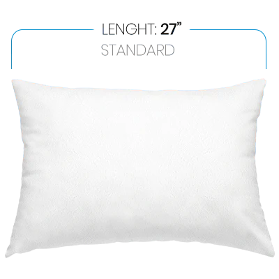 Standard Pillow Protector length: 27 inches 