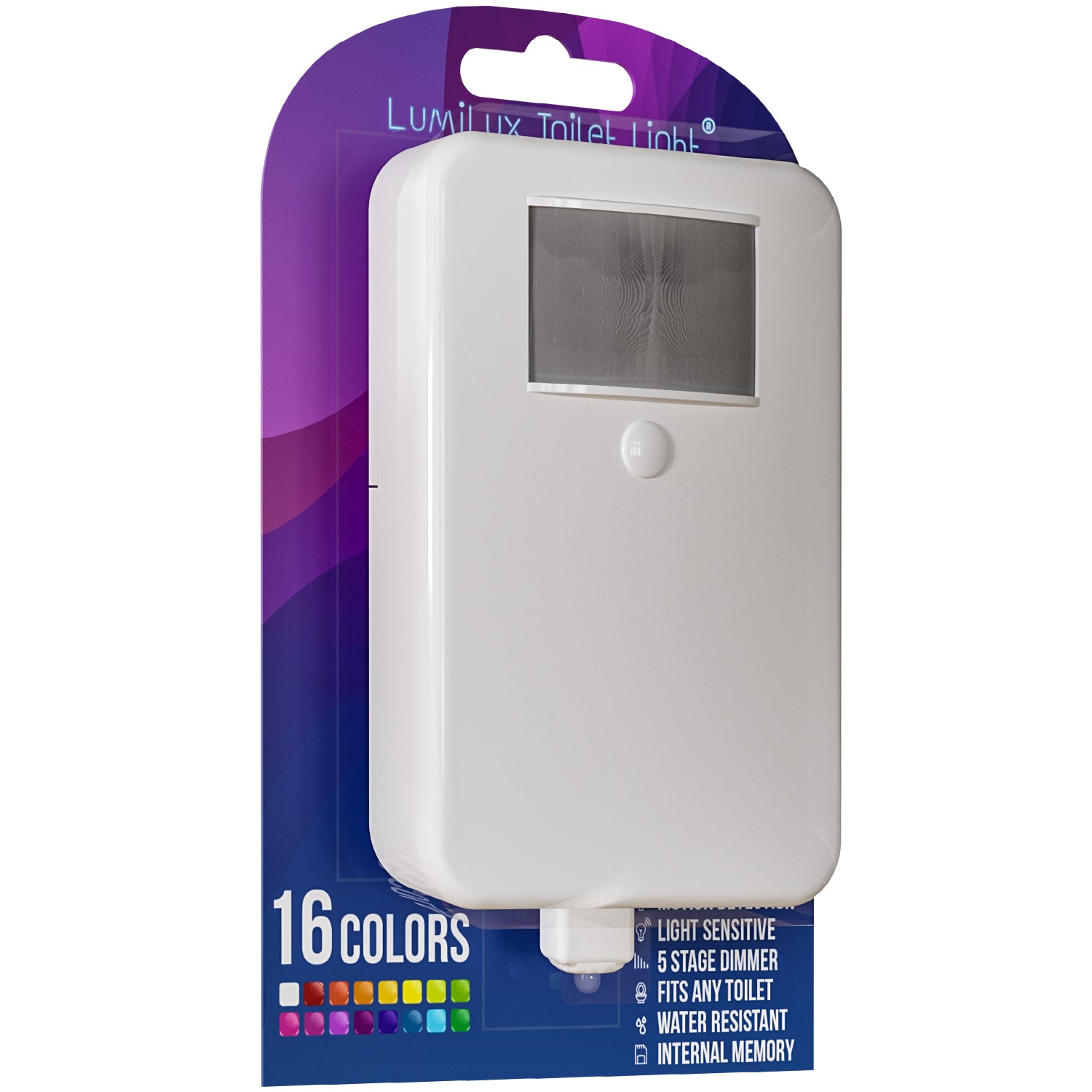 Advanced 16-Color Infrared-Sensor LED Toilet Light, Internal Memory, L - Upper Echelon Products