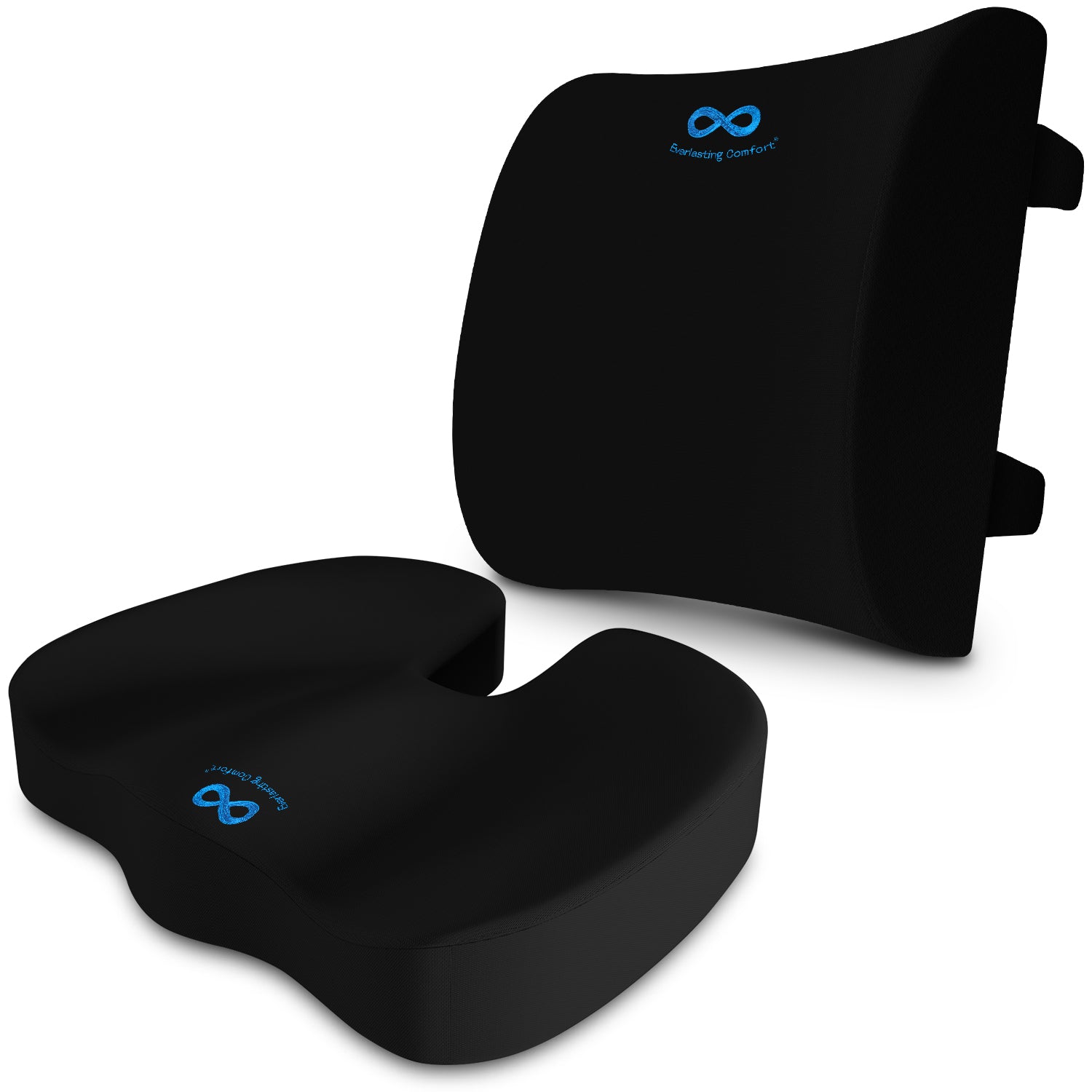 Memory Foam Seat Cushion/Back Cushion Combo, Gel Infused & Ventilated -  Upper Echelon Products