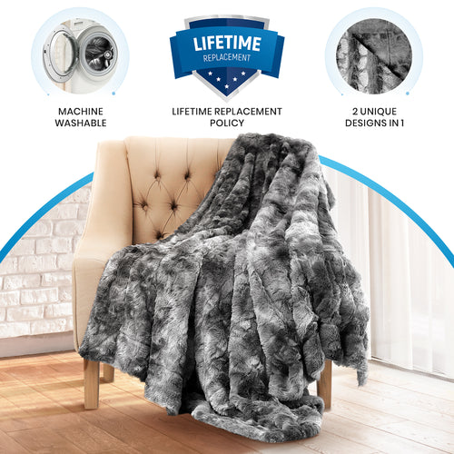 Luxury Faux Fur Throw Blanket Upper Echelon Products