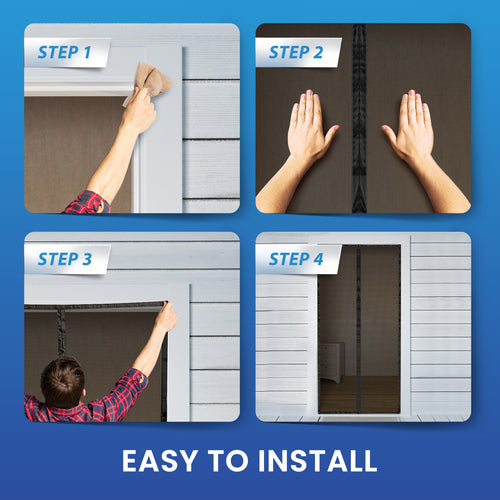 Reinforced Fiberglass Magnetic Screen Door