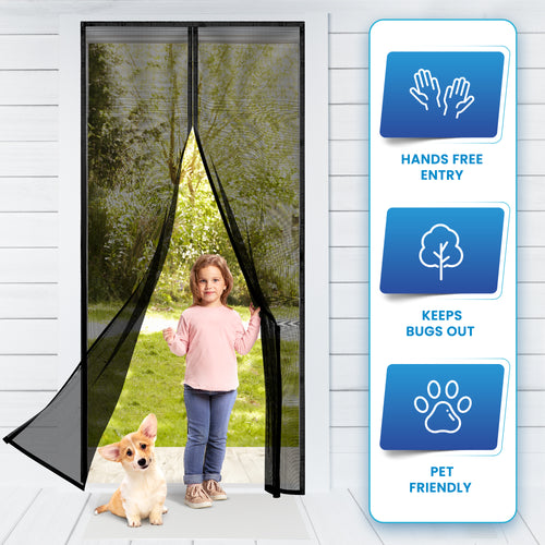 Reinforced Fiberglass Magnetic Screen Door